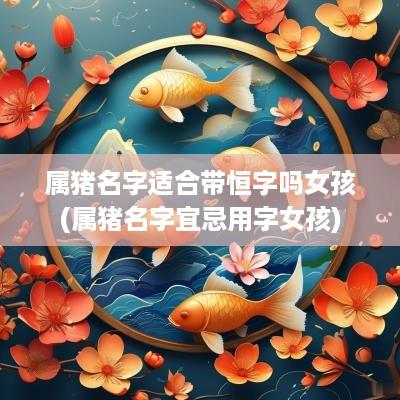 属猪名字适合带恒字吗女孩(属猪名字宜忌用字女孩)