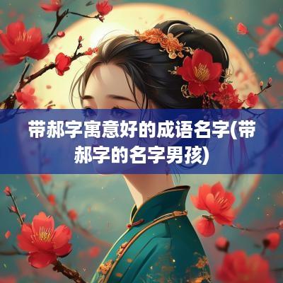带郝字寓意好的成语名字(带郝字的名字男孩)