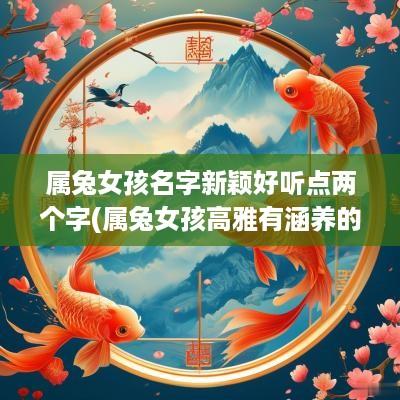 属兔女孩名字新颖好听点两个字(属兔女孩高雅有涵养的名字)
