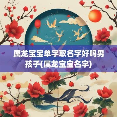 属龙宝宝单字取名字好吗男孩子(属龙宝宝名字)