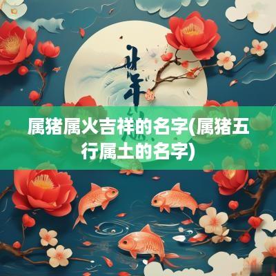 属猪属火吉祥的名字(属猪五行属土的名字)