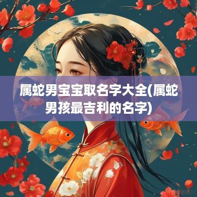 属蛇男宝宝取名字大全(属蛇男孩最吉利的名字)