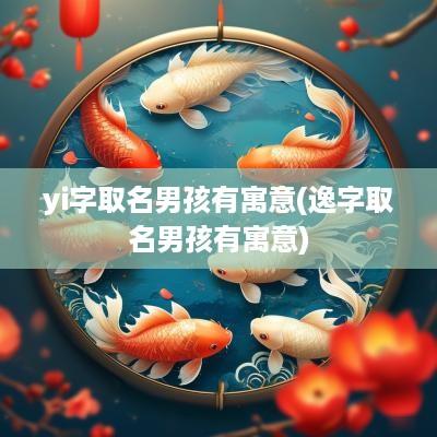 yi字取名男孩有寓意(逸字取名男孩有寓意)