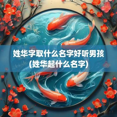姓华字取什么名字好听男孩(姓华起什么名字)