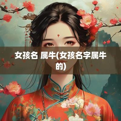 女孩名 属牛(女孩名字属牛的)