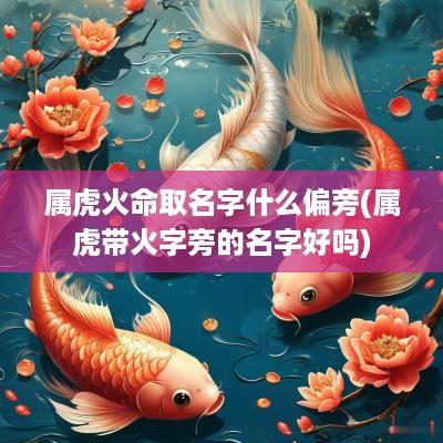 属虎火命取名字什么偏旁(属虎带火字旁的名字好吗)