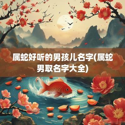 属蛇好听的男孩儿名字(属蛇男取名字大全)