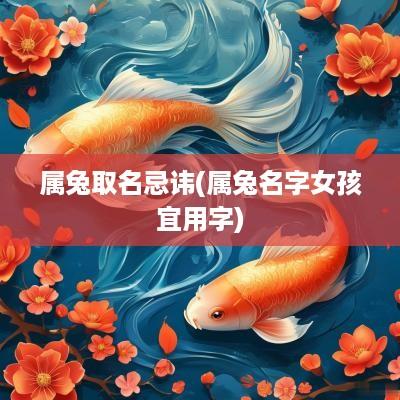 属兔取名忌讳(属兔名字女孩宜用字)