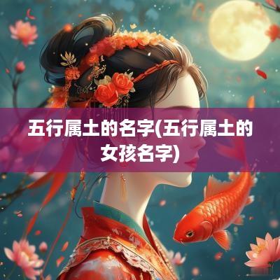 五行属土的名字(五行属土的女孩名字)