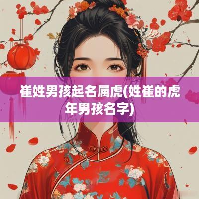 崔姓男孩起名属虎(姓崔的蛇年男孩名字)
