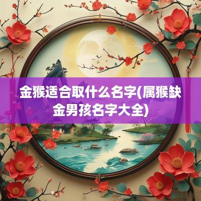 金猴适合取什么名字(属猴缺金男孩名字大全)