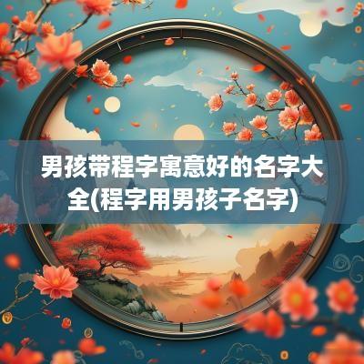 男孩带程字寓意好的名字大全(程字用男孩子名字)