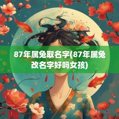 87年属兔取名字(87年属兔改名字好吗女孩)