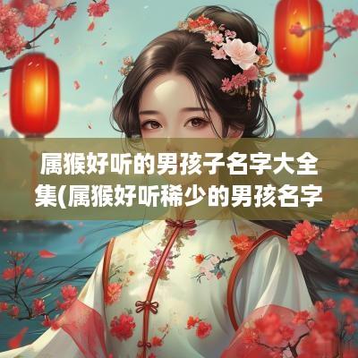 属猴好听的男孩子名字大全集(属猴好听稀少的男孩名字)