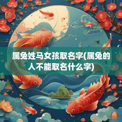 属兔姓马女孩取名字(属兔的人不能取名什么字)