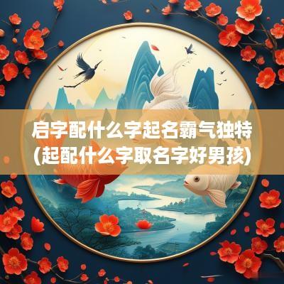 启字配什么字起名霸气独特(起配什么字取名字好男孩)