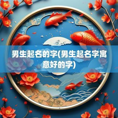 男生起名的字(男生起名字寓意好的字)