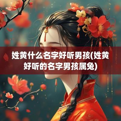 姓黄什么名字好听男孩(姓黄好听的名字男孩属兔)