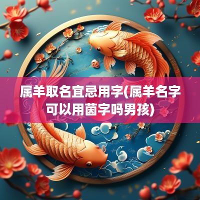 属羊取名宜忌用字(属羊名字可以用茵字吗男孩)
