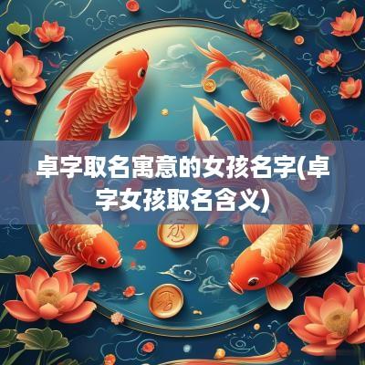 卓字取名寓意的女孩名字(卓字女孩取名含义)