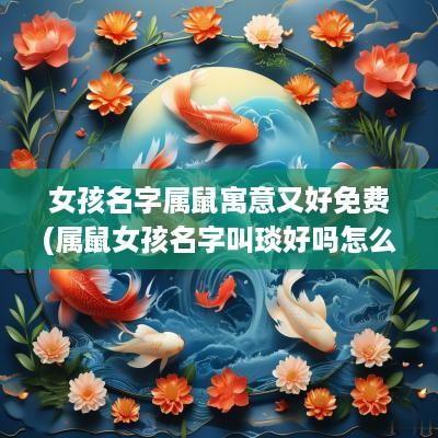 女孩名字属鼠寓意又好免费(属鼠女孩名字叫琰好吗怎么读)