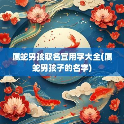 属蛇男孩取名宜用字大全(属蛇男孩子的名字)