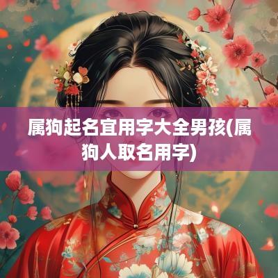 属狗起名宜用字大全男孩(属狗人取名用字)