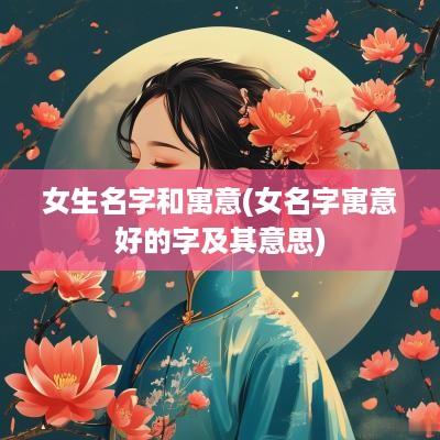 女生名字和寓意(女名字寓意好的字及其意思)