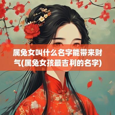 属兔女叫什么名字能带来财气(属兔女孩最吉利的名字)