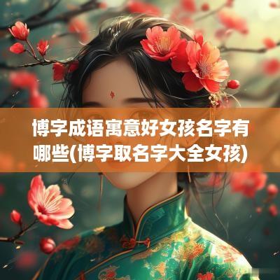 博字成语寓意好女孩名字有哪些(博字取名字大全女孩)