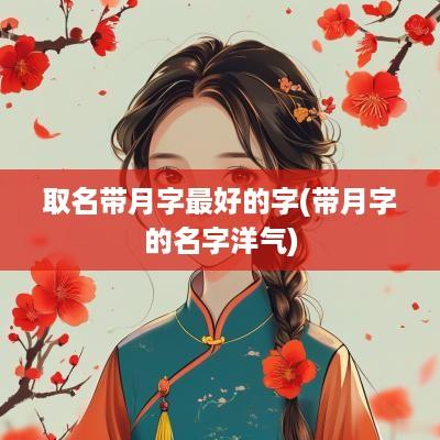 取名带月字最好的字(带月字的名字洋气)