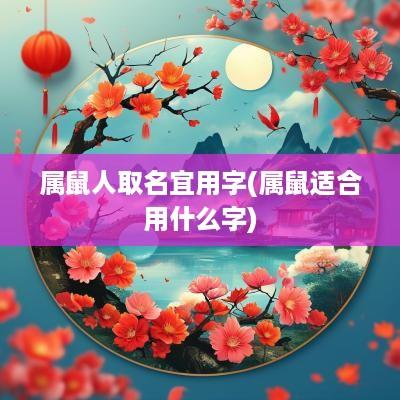 属鼠人取名宜用字(属鼠适合用什么字)