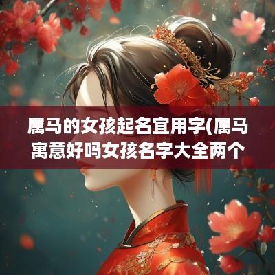 属马的女孩起名宜用字(属马寓意好吗女孩名字大全两个字)