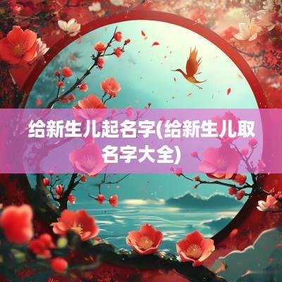 给新生儿起名字(给新生儿取名字大全)