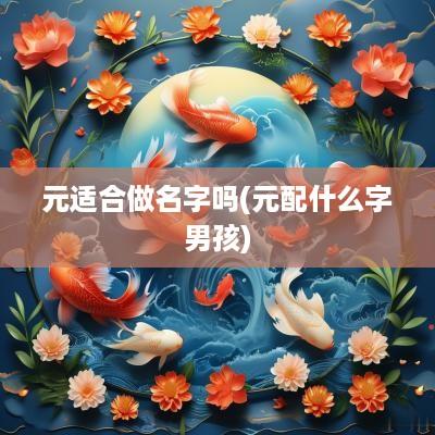 元适合做名字吗(元配什么字男孩)