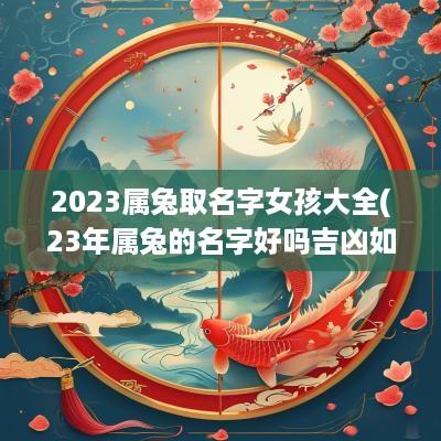 2025属兔取名字女孩大全(23年属兔的名字好吗吉凶如何)