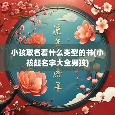 小孩取名看什么类型的书(小孩起名字大全男孩)