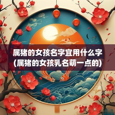 属猪的女孩名字宜用什么字(属猪的女孩乳名萌一点的)