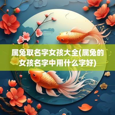 属兔取名字女孩大全(属兔的女孩名字中用什么字好)