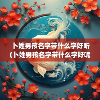 卜姓男孩名字带什么字好听(卜姓男孩名字带什么字好呢)