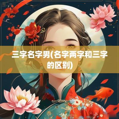 三字名字男(名字两字和三字的区别)