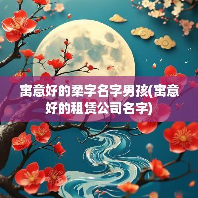 寓意好的柔字名字男孩(寓意好的租赁公司名字)