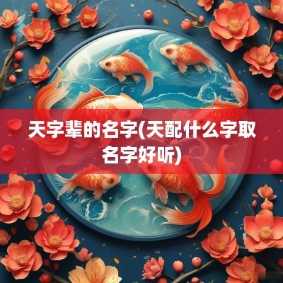 天字辈的名字(天配什么字取名字好听)