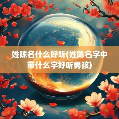 姓陈名什么好听(姓陈名字中带什么字好听男孩)