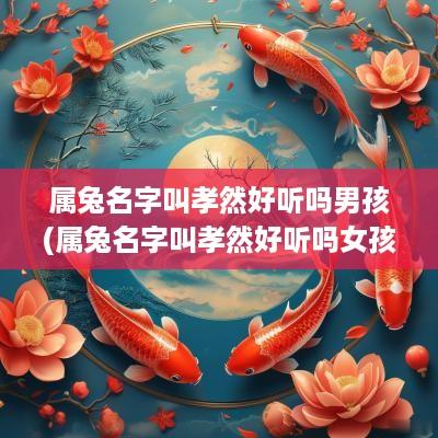 属兔名字叫孝然好听吗男孩(属兔名字叫孝然好听吗女孩)