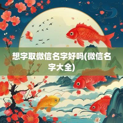 想字取微信名字好吗(微信名字大全)