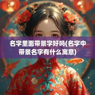 名字里面带景字好吗(名字中带景名字有什么寓意)