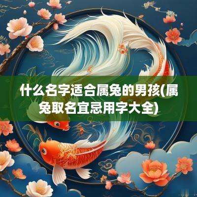 什么名字适合属兔的男孩(属兔取名宜忌用字大全)