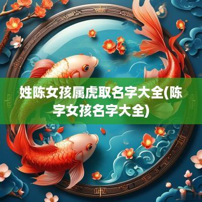 姓陈女孩属虎取名字大全(陈字女孩名字大全)