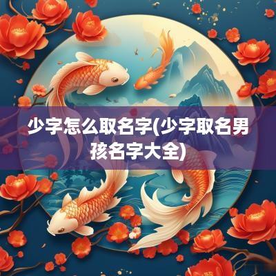 少字怎么取名字(少字取名男孩名字大全)